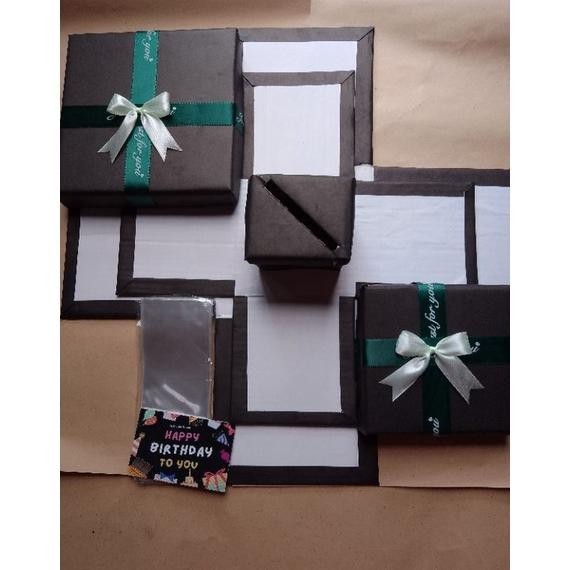 

BOX SNACK 2LAYER POLOS MURAH KOSONGAN FREE PLASTIK DAN KARTU UCAPAN HAMPERS SNACK ULTAH BISA COD