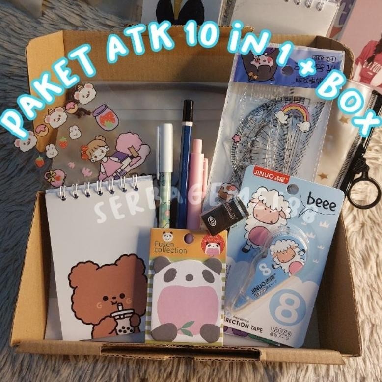 

SERBAGEMES88 - SET ALAT TULIS 10 IN 1 LENGKAP / STATIONERY UNTUK HADIAH / HAMPERS KADO GIFT / PAKET ALAT TULIS / ALAT TULIS PAKET / SEKOLAH / STATIONERY SET AESTHETIC GRATIS ONGKIR