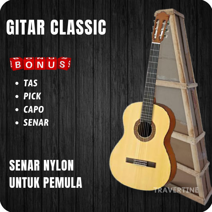 Ami Gitar Akustik C370 Guitar Akustik Klasik Clasik Custom Senar Nylon