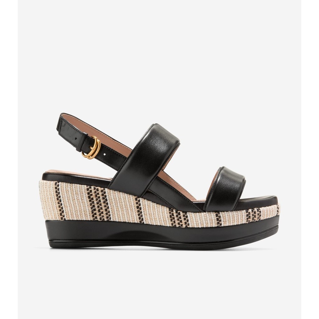 Cole Haan Women Aislin Wedge Sandal - Sepatu Wanita (Hitam)