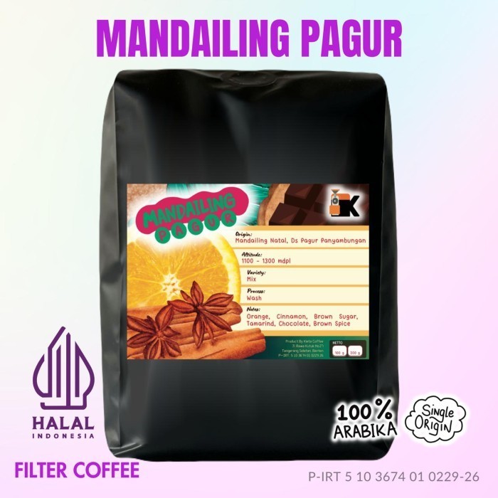 

Ready Kopi Arabika Mandailing Pagur Panyabungan 250gr (biji/bubuk)