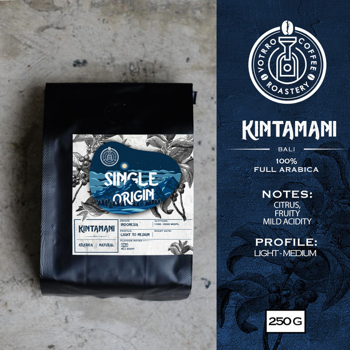 

Ready Biji Kopi Arabika BALI KINTAMANI Natural 250g- Roasted