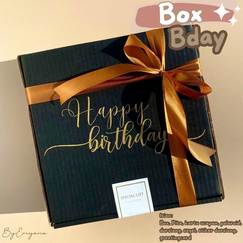 

BOX HAMPERS BIRTHDAY KOTAK KADO ULANG TAHUN HAMPERS GIFT BOX PAKET KOTAK KADO BESAR HITAM PREMIUM KARDUS SET PACKAGING LENGKAP HADIAH ULANG DENGAN PITA KARTU UCAPAN BIRTHDAY COWOK CEWEK ULTAH SET PACKAGING SIAP KIRIM