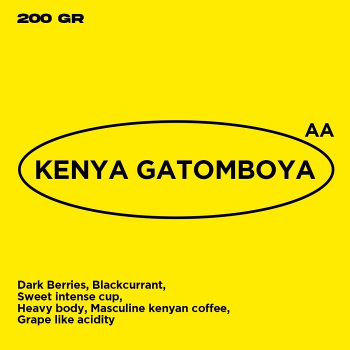 

Ready Biji Kopi Arabika Manual Brew - Kenya Gatomboya AA - 200 Gr