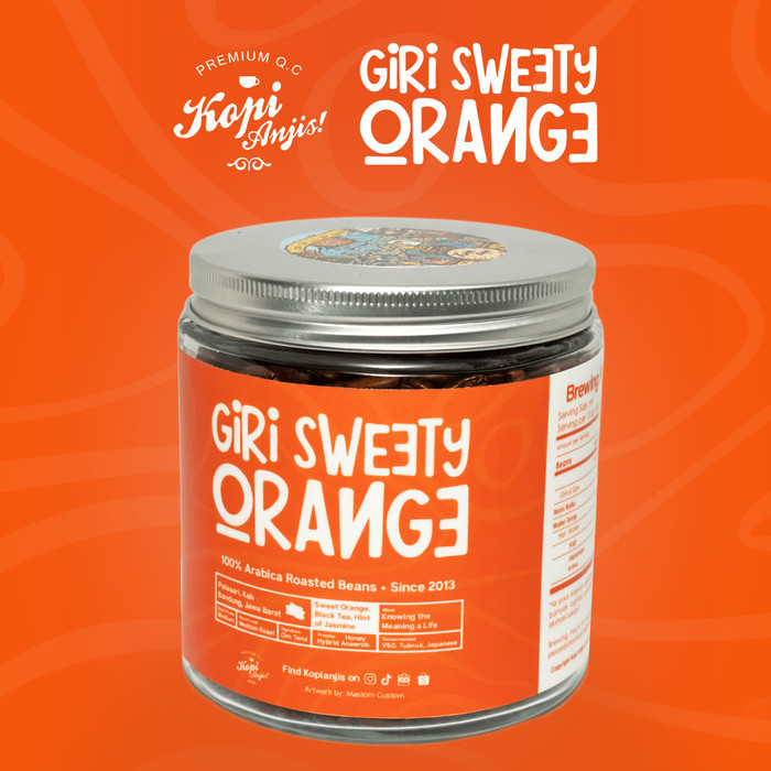 

Ready Biji Kopi Arabica Giri Sweety Orange 200gr- Specialty Roast Beans