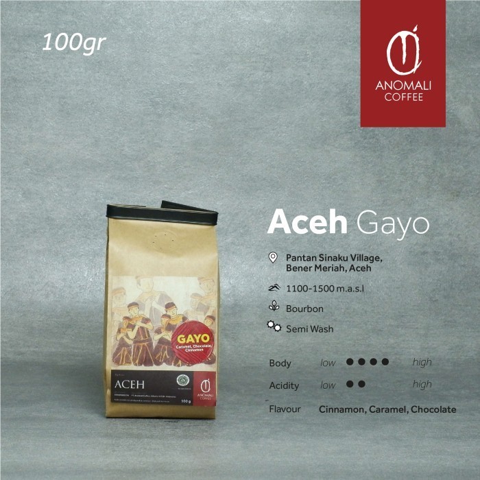 

Ready Anomali Coffee Biji Kopi Aceh Gayo 100gr