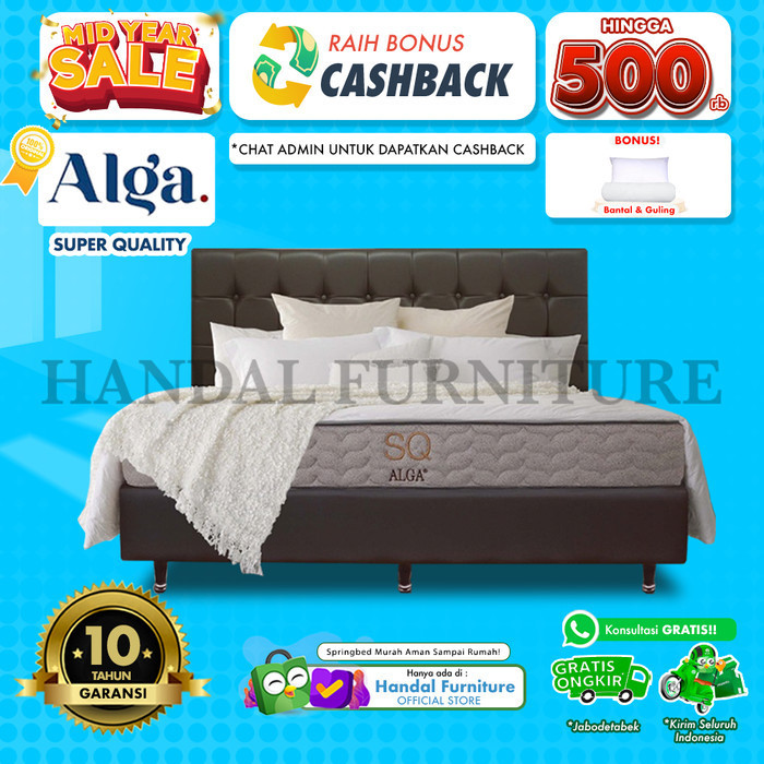 Alga Set Kasur Spring Bed Super Quality 120 X 200