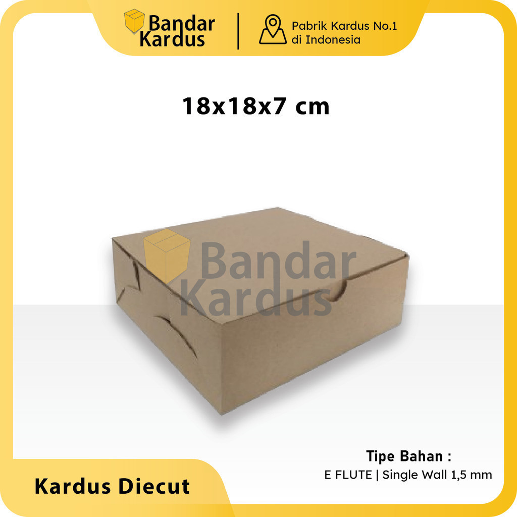 BOX KEMASAN KARDUS PACKING |Box Makanan Polos | Kardus Diecut Uk 18x18x7 cm 10 pcs/KARDUS MAKANAN/BO