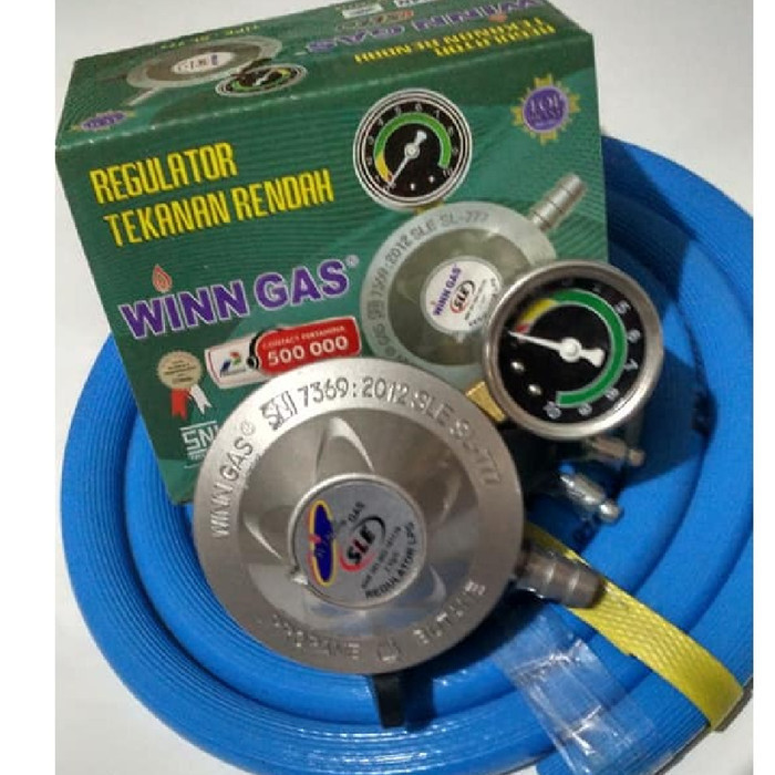 Ready Regulator Matic BIOGAS WINN GAZ SLE 777 M Selang Gas LPG 700 PSI ASLI