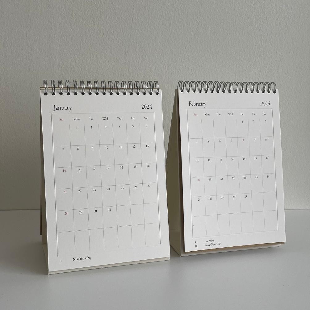 

RHH-1823 2024 Desk Calendar by Keartas Studio (A5/Kalender Duduk/Kalender Meja/Monthly Planner) Berkualitas