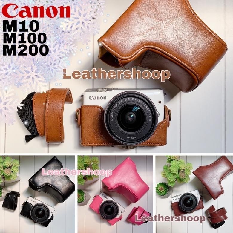 {BARU} Leather case Canon EOS M10 M100 M200