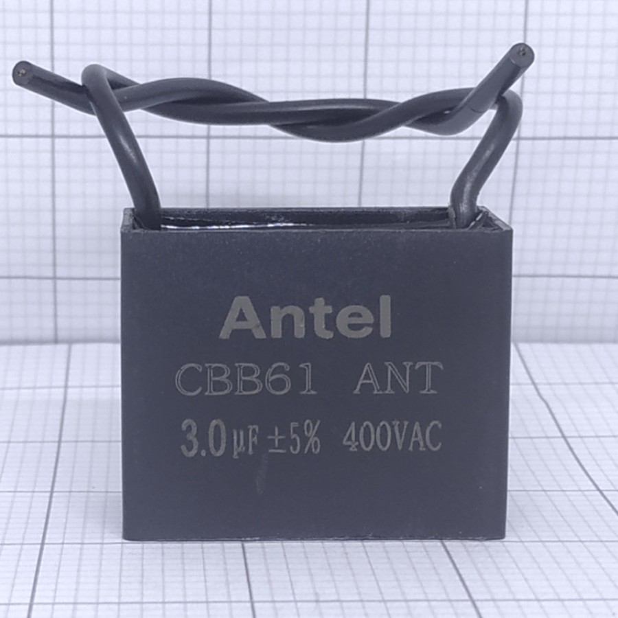 Elco Kotak 3uf - 400v AC / Kapasitor Kotak 3uf - 400v / 3-400v Harga untuk=10buah