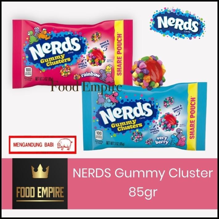 

Nerds Gummy Clusters 3 Oz | Rainbow Candy 85 Gram | Non-Halal
