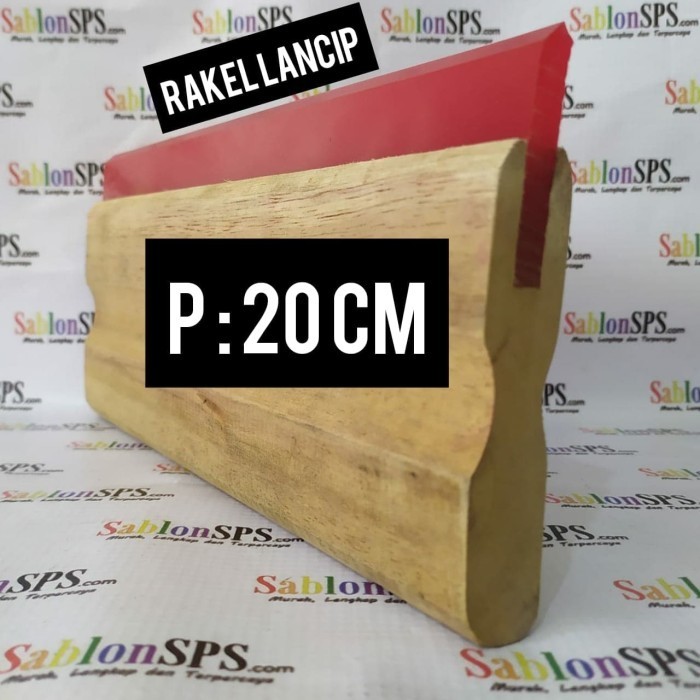 

RAKEL SABLON MERAH LANCIP BESAR 7X50MM SET GAGANG KAYU P. 20CM