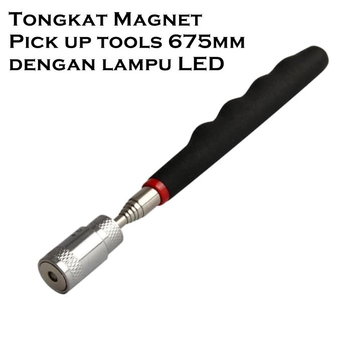 

MAGNET PEN TELESKOPIK Pick Up Tool Pen premium lampu LED Rubber Handle