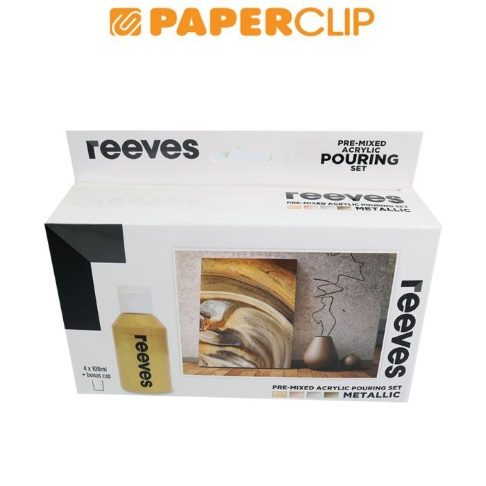 

Ready CAT ACRYLIC REEVES PRE MIXED POURING PAINT METALLIC COLOR SET 0052350