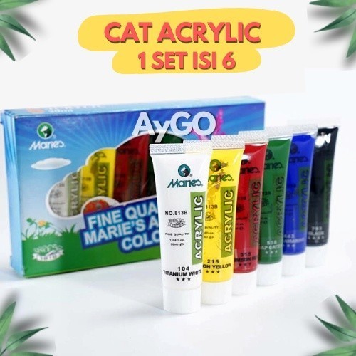 

Ready Terlaris 6PCS/SET CAT ACRYLIC / CAT AKRILIK MARIES 30 ML