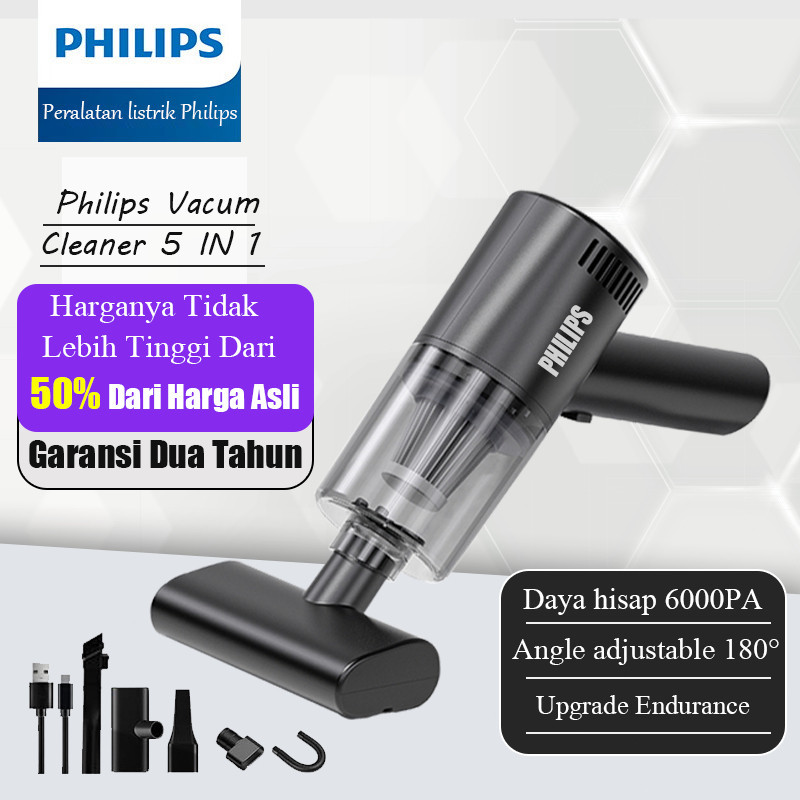 Philips Vacuum Cleaner Yedot Debu Mobil 120W 3 In1 Wireless Ni Yedot Debu Rumah Vacum Cleaner Sapu