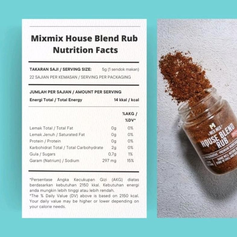 

bas-12 Mixmix house blend rub original spicy-Mix mix house blend rub-mix mix bumbu marinasi bumbu bbq bumbu non msg Sale