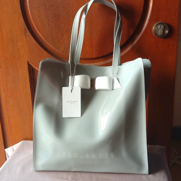 Ready Tas Wanita Ted Baker Almacon Icon Tote Bag Large Grey BNWT from UK