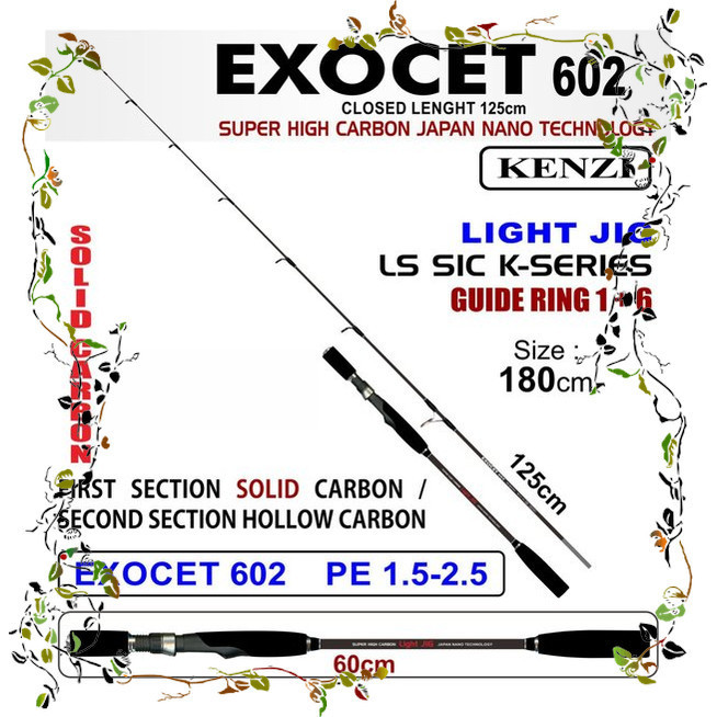 Ready ALAT PANCING JORAN PANCING KENZI EXOCET 602 SOLID CARBON PE 1.5-2.5