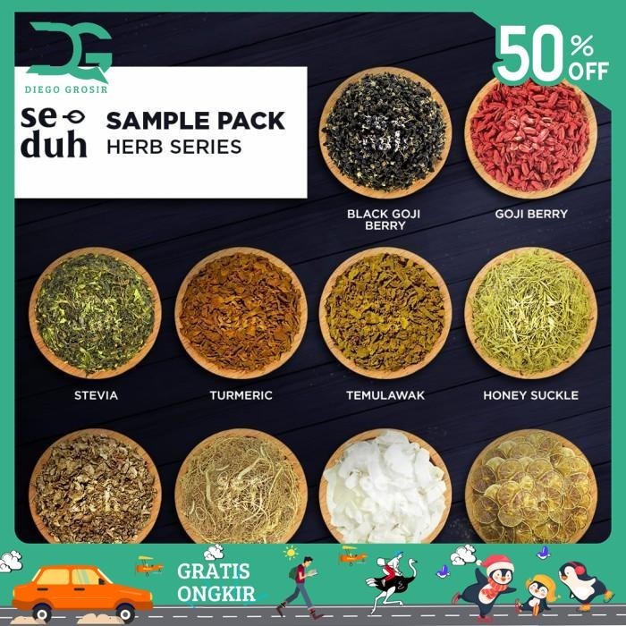 

SAMPLE PACK HERBAL SERIES C - GOJI STEVIA LIME GINGER GINSENG TERBAIK