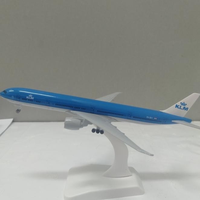 Pesawat Diecast Miniatur Klm Roda