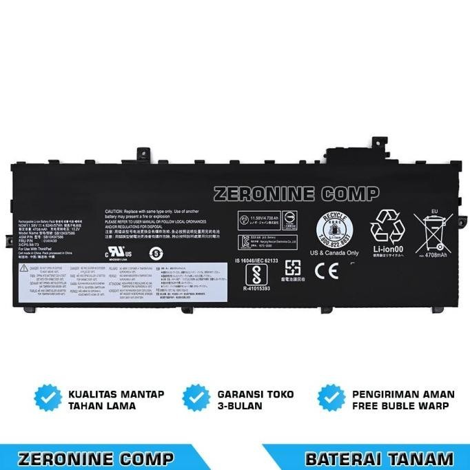Baterai Battery Lenovo Thinkpad X1 Carbon Gen 5 2017 Thinkpad X1C 5Th Langsung Kirim