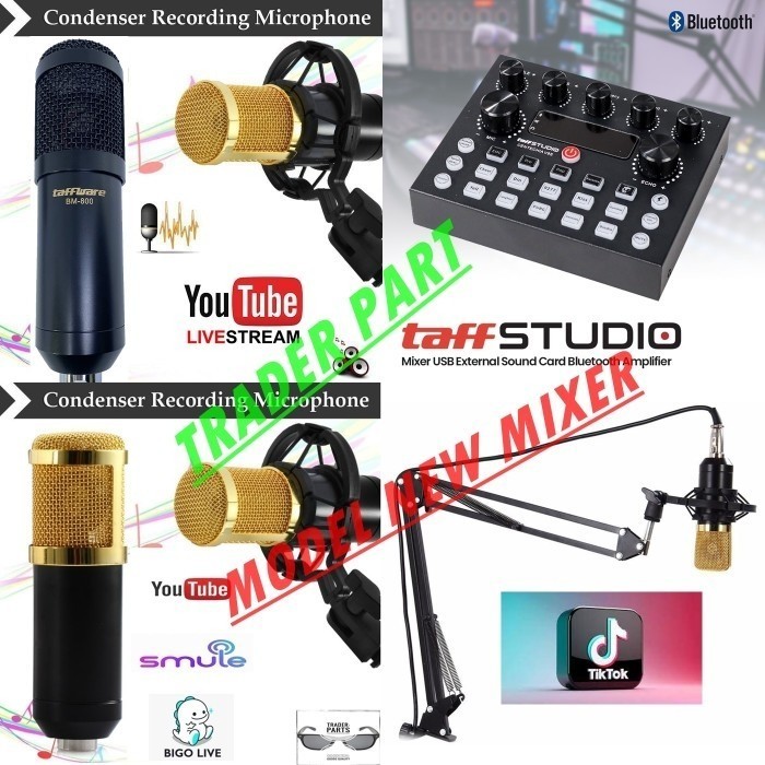 

KOMPLIT MIC BM800 STAN Mic BM 800 SOUNDD MIXER V8S