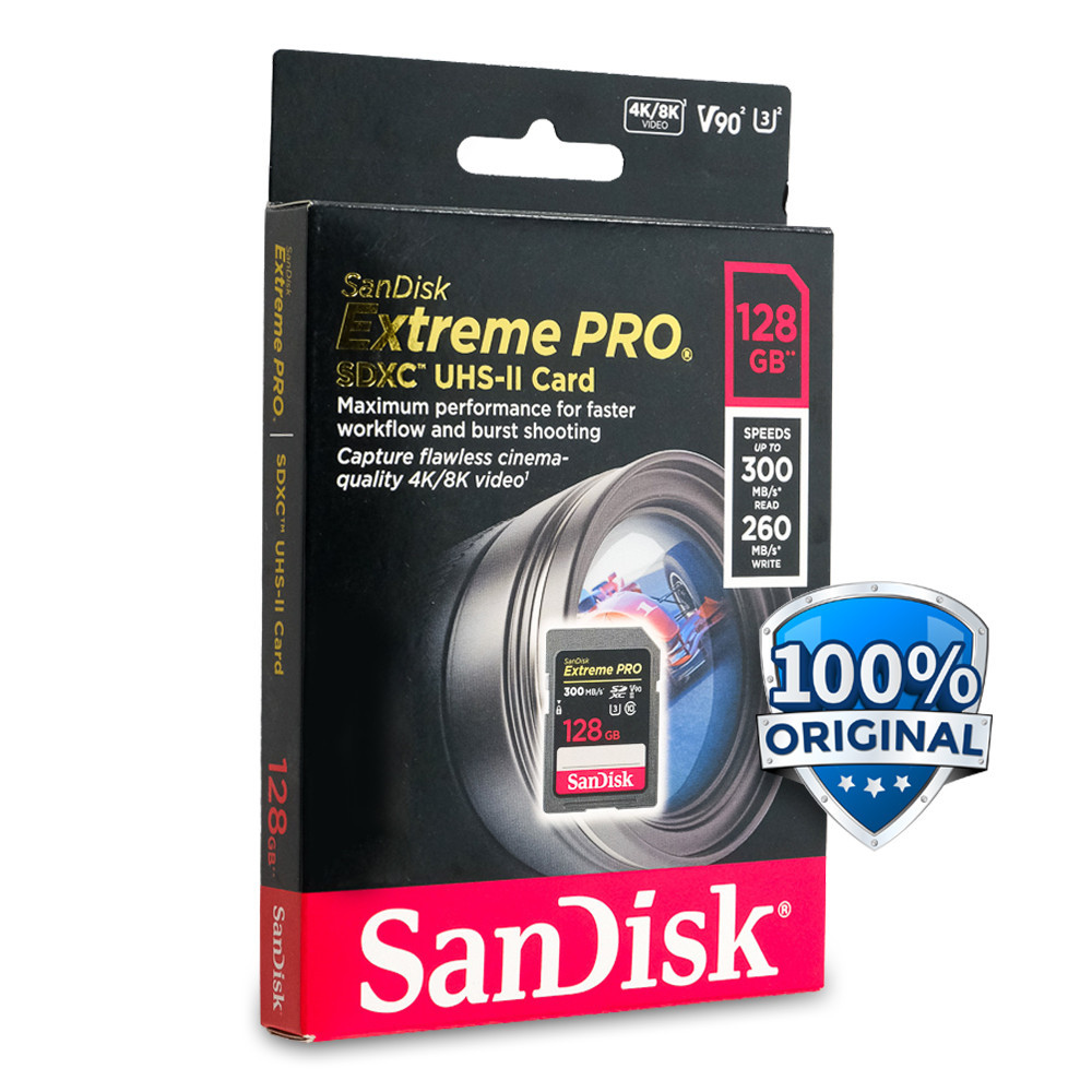 SanDisk Extreme Pro SDSDXDK 64GB UHS-II Card - Memori Eksternal untuk Fotografi dan Video 4K
