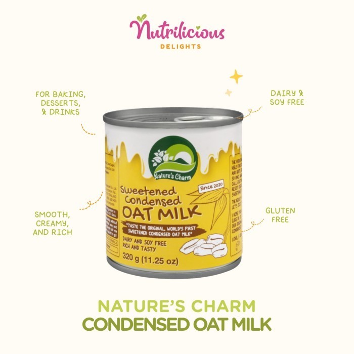 

Sweetened Condensed Oat Milk Can 320 Gr Nature's Charm Vegan K02