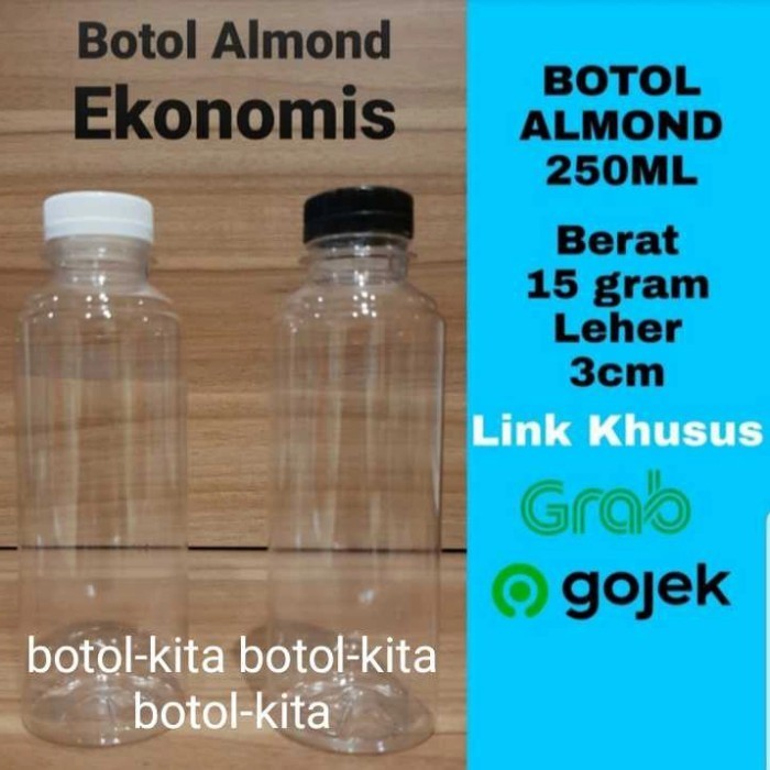 Botol Almond 250Ml /Botol Jus 250Ml / Botol 250Ml