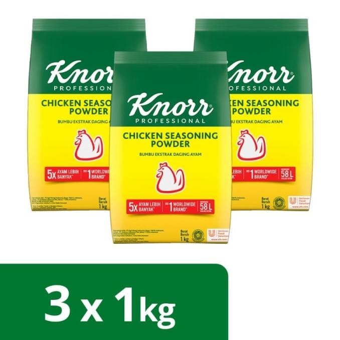 

NEW PRODUK KNORR BUMBU RASA AYAM REFILL 1KG - 3 POUCH !!!!!