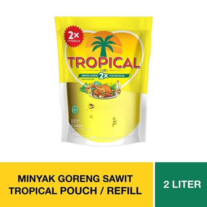 

READY STOCK TROPICAL MINYAK GORENG POUCH 2 LITER !!!!!