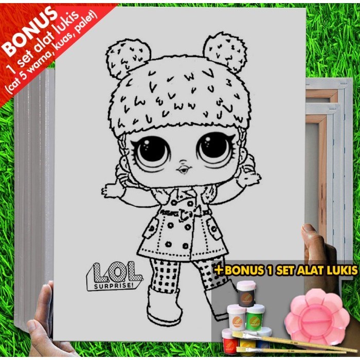 

KANVAS LUKIS ANAK GAMBAR LOL SURPRISE BONUS MEWARNAI OUTLINE DRAWING