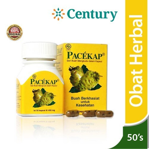 Pacekap 450mg isi 50 Kapsul/Sari buah mengkudu/noni/hipertensi/diabetes/daya tahan tubuh,Suplemen