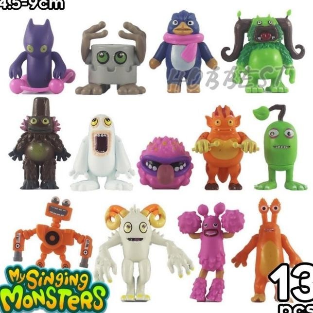 Action Figure My Singing Monsters Set - Miniatur Topper Mainan Monster