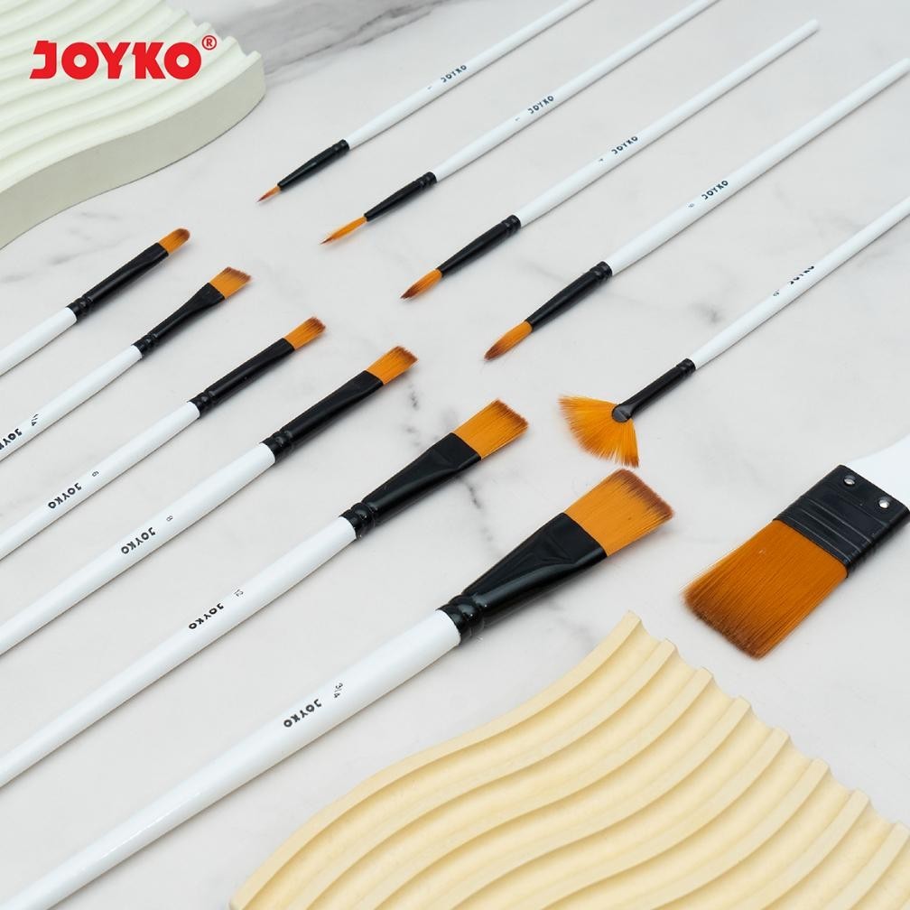 

gh-67 Joyko Art Brush SET / Set Kuas Lukis Cat Acrylic Watercolour BRS-18 Original