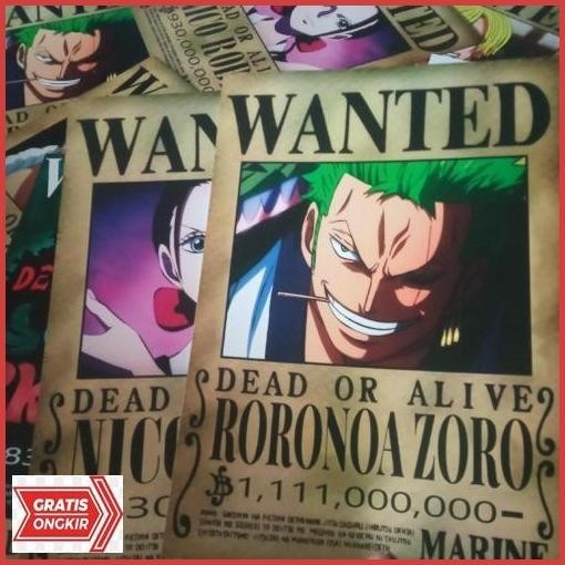 Hot Sale Poster Bounty One Piece Terbaru 1 Set Kru Komplit Mugiwara Ukuran A4 / Dekorasi Dinding / P
