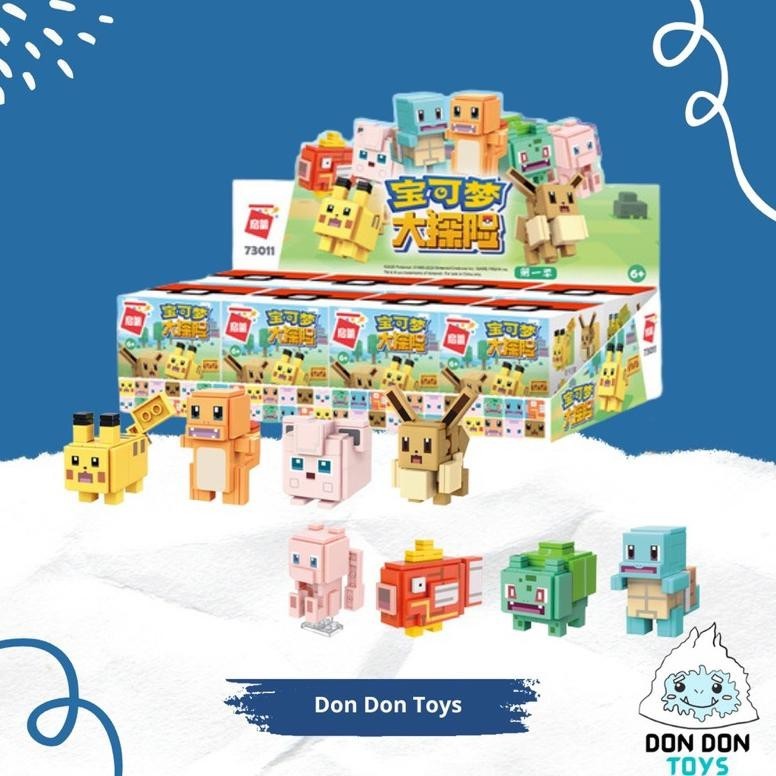 [DISKON] Mainan Bricks Balok 3D DIY Qman Pokemon Quest Blind Box Mystery Box
