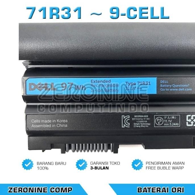 Baterai Dell Precision M2800 Latitude E6520 E6530 E6540 E6540 9-Cell Langsung Kirim