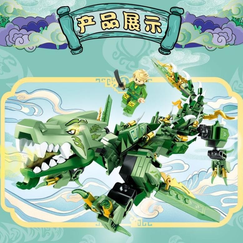 [DISKON] Mainan balok susun ninjago naga besar ninja dragon minecraft mini action figure kai cole di