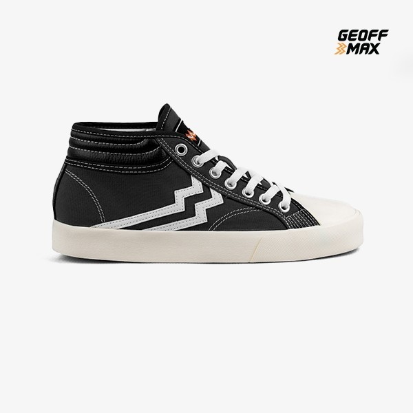 Geoff Max - Maverick Mid Black White | Sepatu Pria Wanita Sneakers Casual Sekolah Kuliah