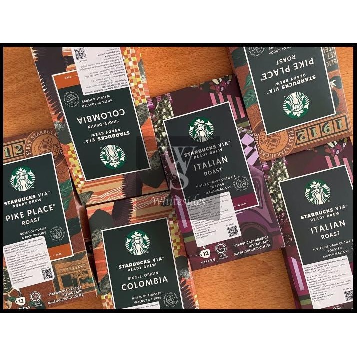 

HOT DEAL VIA STARBUCKS COFFEE INSTANT ITALIAN ROAST COLOMBIA PIKE PLACE 12STICK !!