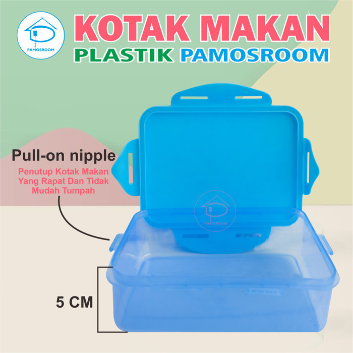 SALE PAMOSROOM LUNCH BOX TEMPAT MAKAN PLASTIK KOTAK MAKAN MINI WADAH MAKAN