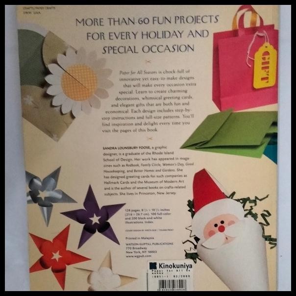 

TERBARU BUKU IMPORT ORIGAMI PAPER FOR ALL SEASONS PAPPERBACK !!!!!