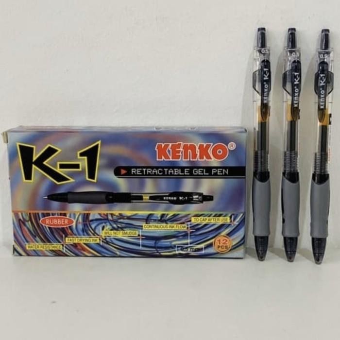 

PULPEN KENKO K-1 RETRAC TABLE GEL PEN 0,5 MM / 1 BOX ISI 12 PCS Import