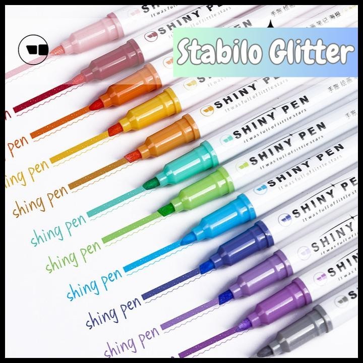 

DISKON HIGHLIGHTER STABILO GLITER DOUBLE TIP SET MARKER ALAT TULIS ST0099 !!!!!!