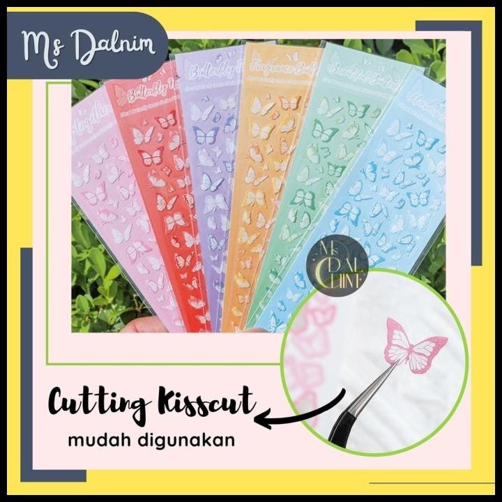 

DISKON STIKER HEWAN KUPU BUTTERFLY KOREA LUCU GLITTER STICKER DEKORASI ST126 !!!!!!!