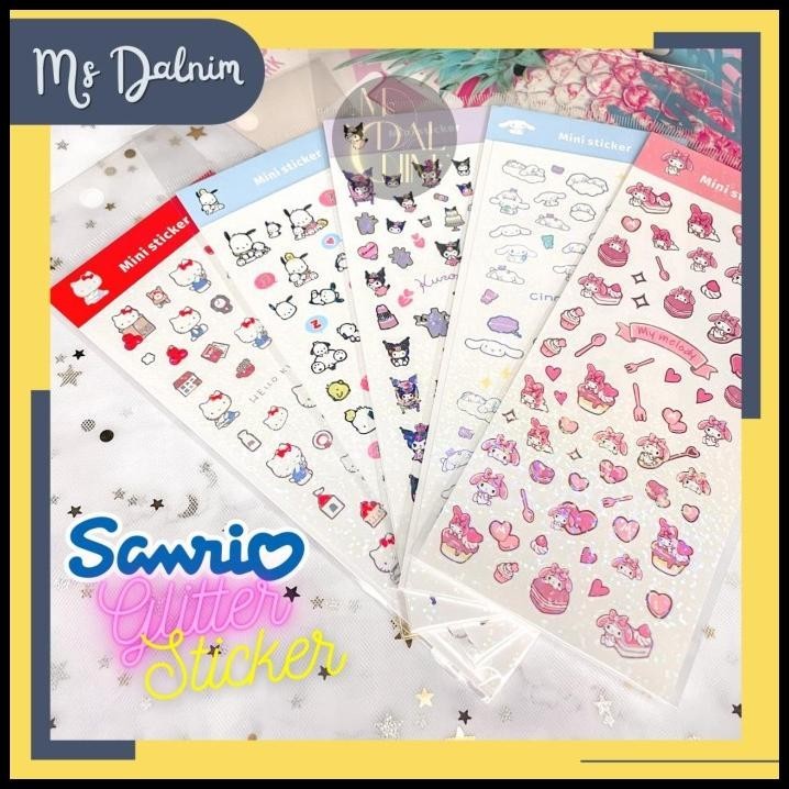 

TERBARU STIKER GLITER SANRIO AESTHETIC DECO MINI STICKER WATERPROOF LUCU -ST15 !!!!!!!